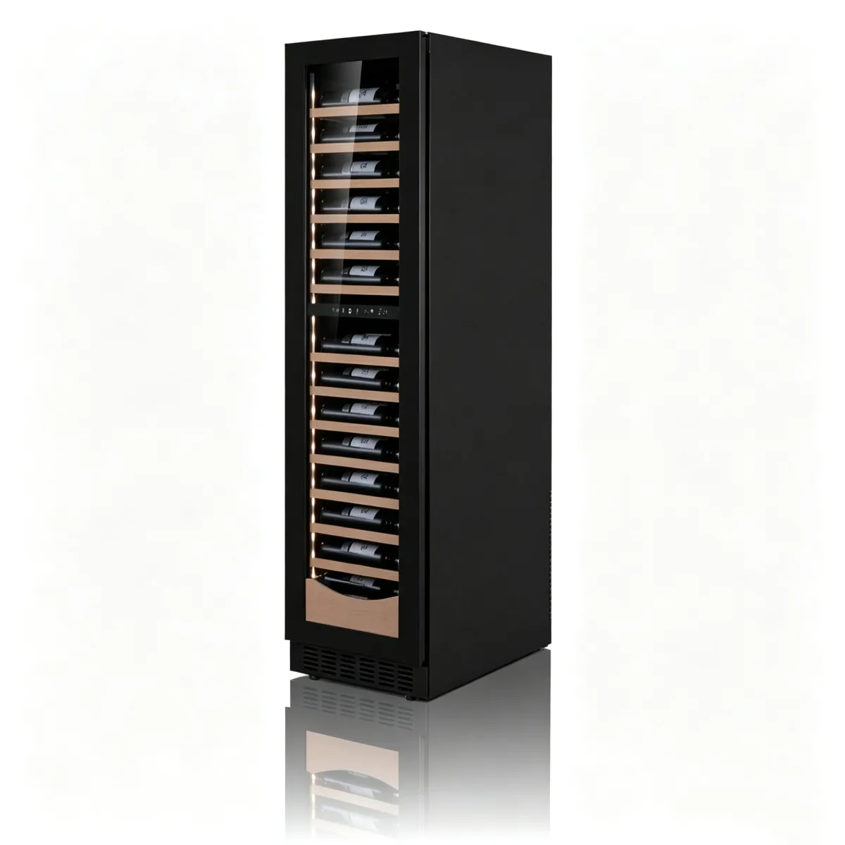 L-  Air Cooling Wine Cooler Temperature Memory Door Open Alarm Single Glass Door Vertical Wine Fridge