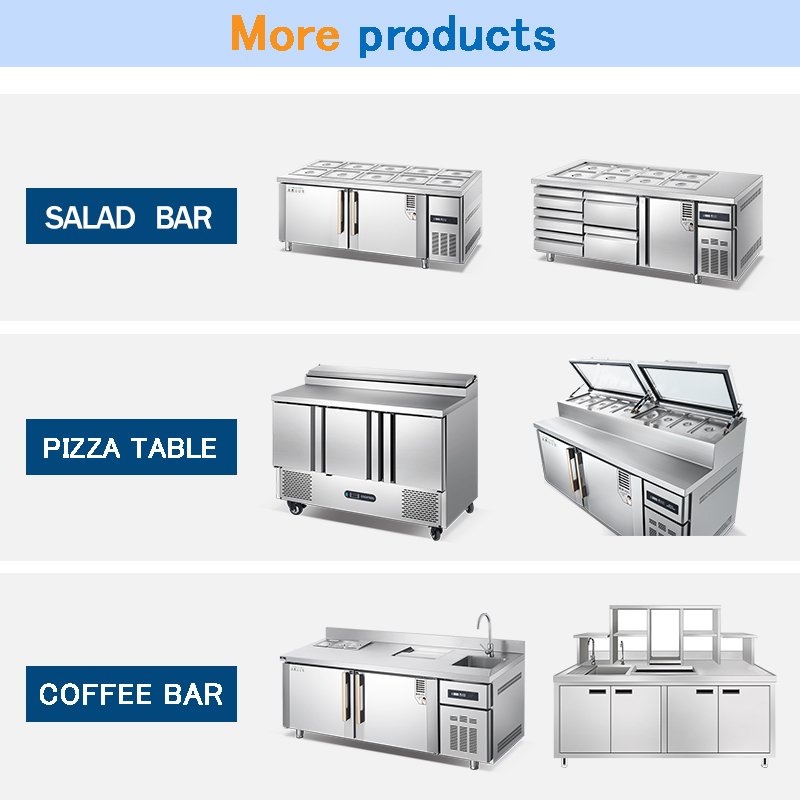 Stainless Steel Counter Refrigerator Salad Sandwich Workbench Freezer Glass Cover With GN Pans Counter Top Display Refrigerator