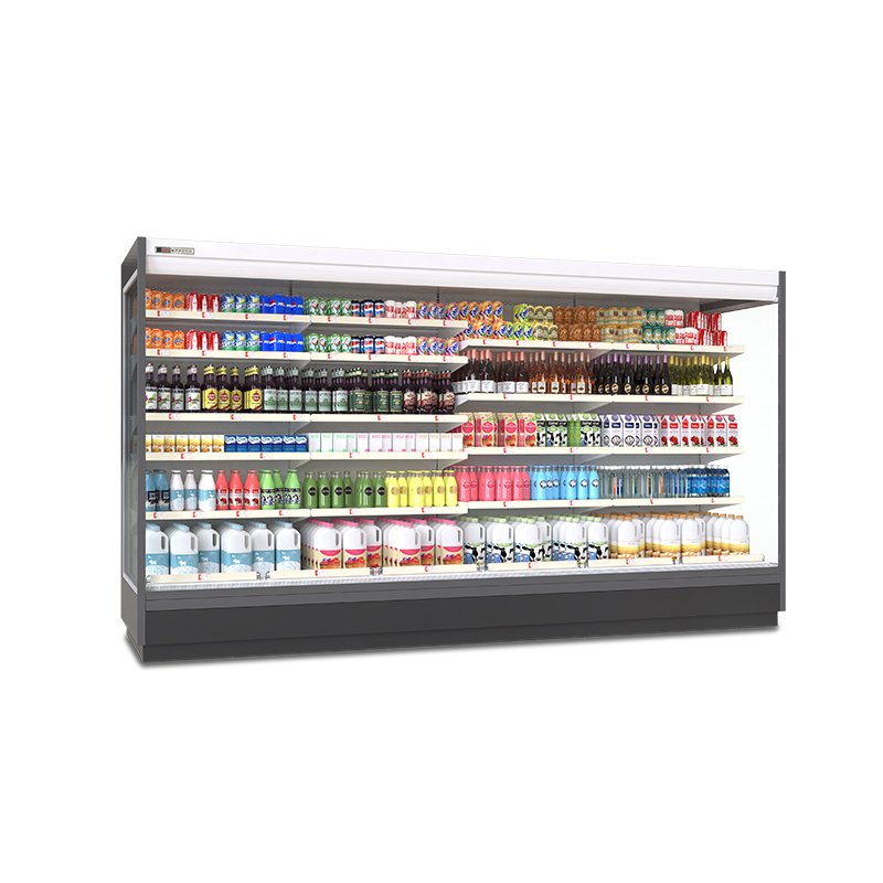 Combined Straight & Side Sliding Glass Door Drink Cooler Commercial Vertical Refrigerated Showcase