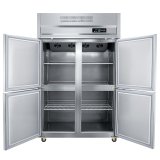 Commercial Upright 4 Door Stainless Steel Kitchen Fridge Freezer