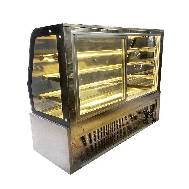 Stainless Steel Cake Refrigerator showcase Fridge Cake Bakery Display case