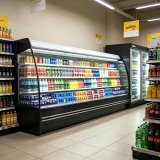 Tempered Glass Front Beverage Cooler Digital Thermostat Open Display Chiller for Fresh Dairy