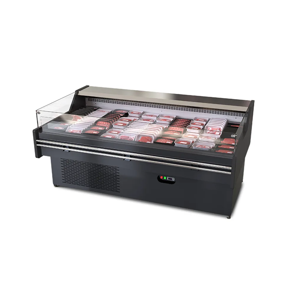 Commercial Meat Deli Cooler Dual Storage Refrigerated Cabinet for Butcher Shop Deli Retail