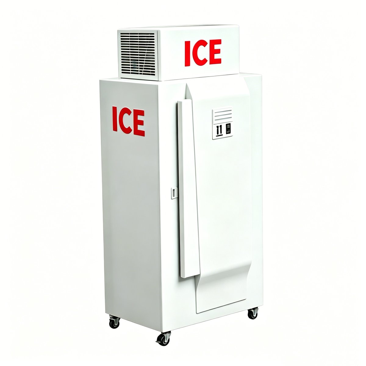 L-Single Door Ice Storage Freezer Commercial Ice Box Freezer for Keeping Bagged Ice Fresh Long Time