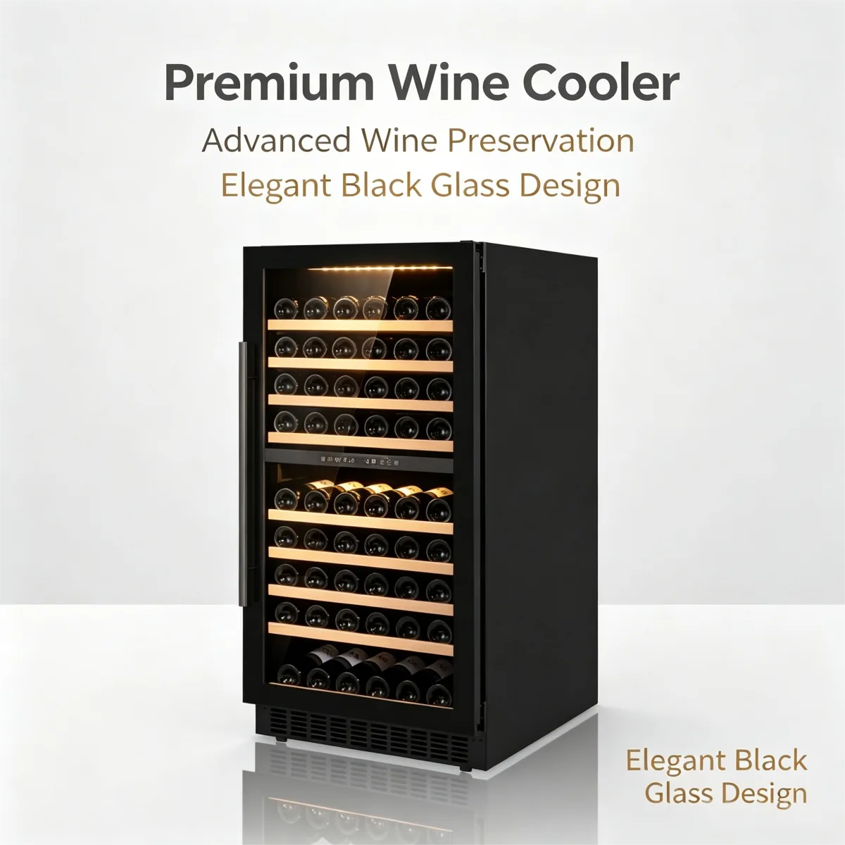 C-Large Capacity Dual Use Embedded Wine Fridge 265L Wine Cabinet