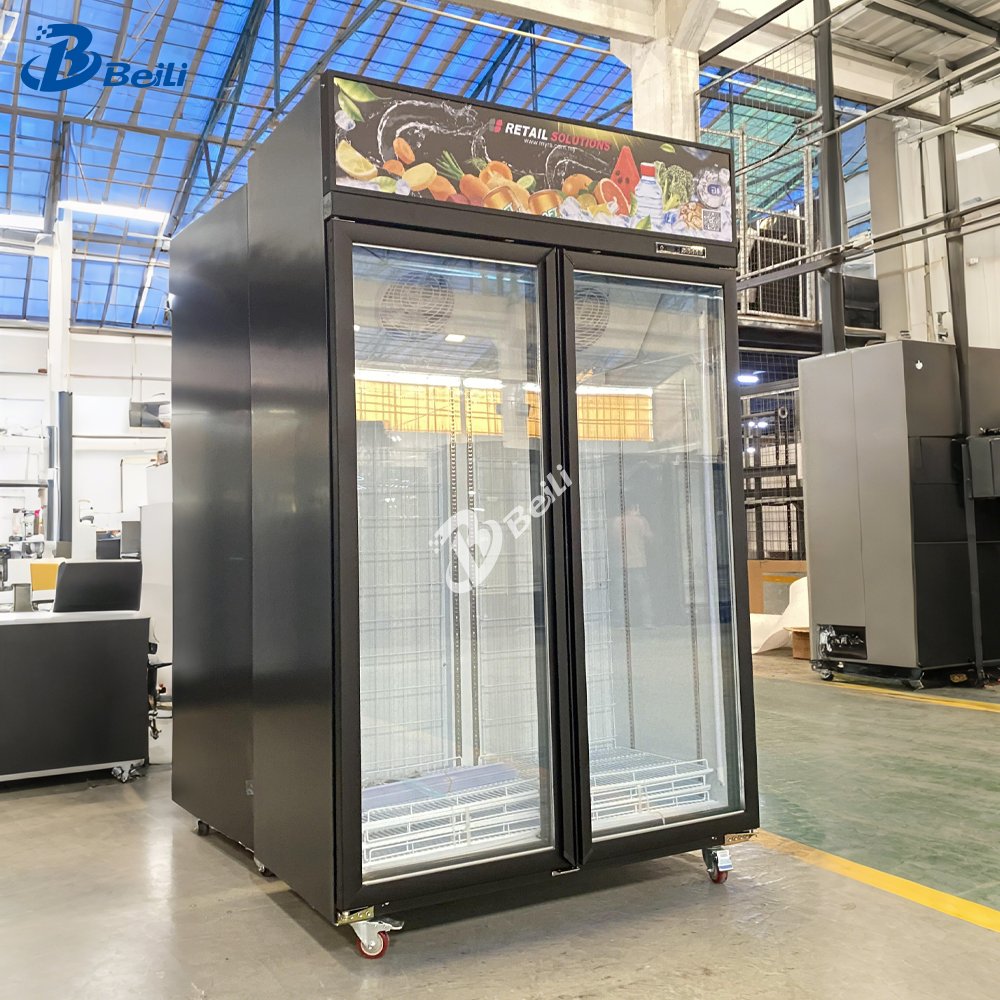 Glass Door Beverage Display Chiller Commercial Refrigerator Luxury Cooling Display Fridge