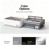 White Double Sliding Lid Island Freezer Energy Saving Frozen Dessert Meat Display Cabinet
