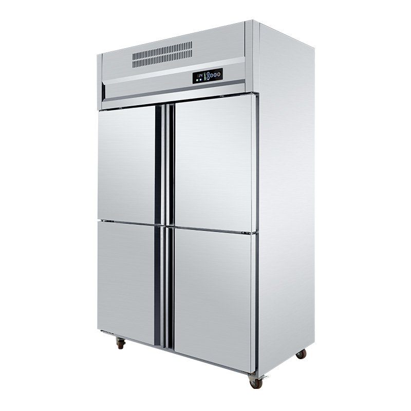 Commercial Upright 4 Door Stainless Steel Kitchen Fridge Freezer