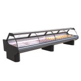 Right Angle Refrigerated Deli Display Case Air Cooling Cooked Food Meat Showcase for Supermarket Deli Shop
