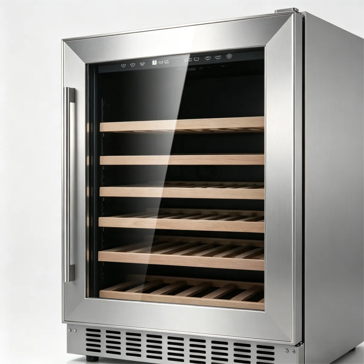 C-Black Tempered Glass Door 215L Household Wine Preservation Refrigerator