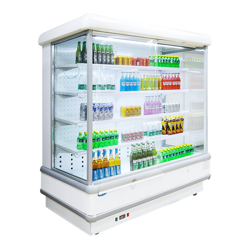 Dairy Products air Curtain Display Meat Supermarket Open Chiller