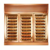 L-Commercial Triple Glass Door Wine Cooler Stainless Steel Constant Temperature Wine Display Cabinet