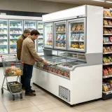 Convenience Store Special Dual-Tier All Frozen Cabinet Optional 2/3 Door Upper Display Unit