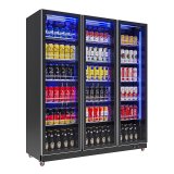 Foshan Portable Beer Back bar Cooler Counter Glass 3 Door bar Fridge