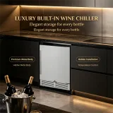 C-Embedded Single Door Wine Cooler 145L Precise Temp 2 to 10 Degrees