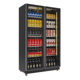 Cold Beverage Display Chiller Mini Beer 2 Door Display Fridge