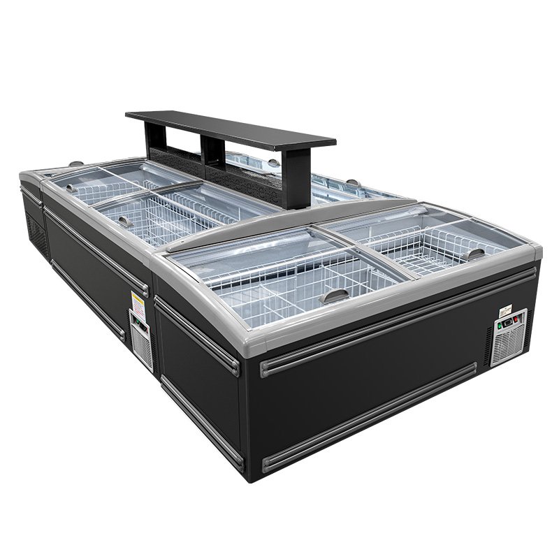 Supermarket Ice Cream Island Cabinet Deep Freezer Supermarket