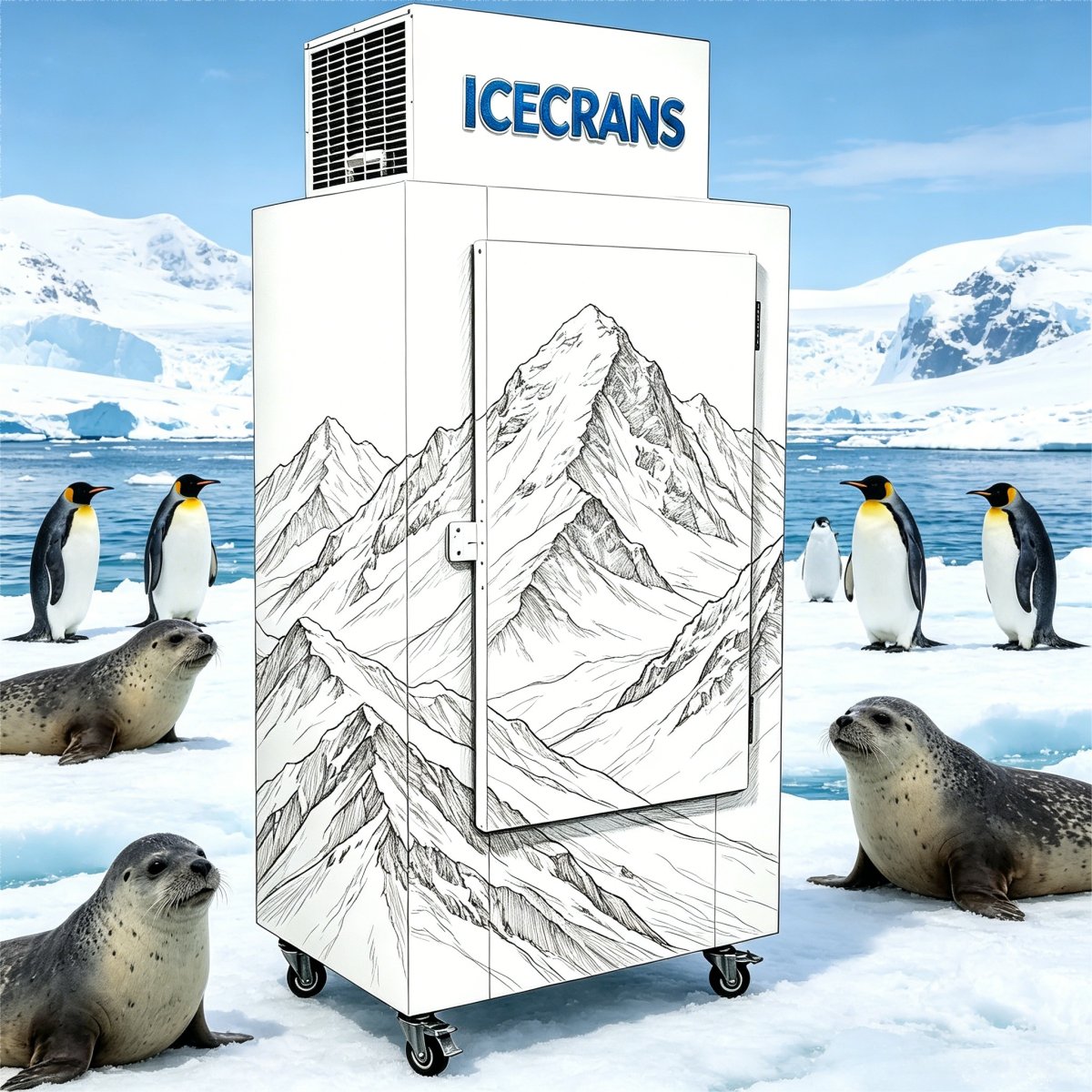 G-Mobile Ice Storage Cabinet With Top Condenser
