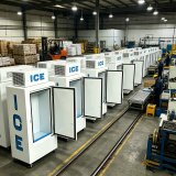 L-Factory Direct Ice Merchandiser Freezer Mobile Ice Storage Box With Universal Wheels for Ice Wholesale Business