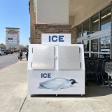 Top Mount Compressor Upright Ice Bin Freezer Heavy Duty Vertical Ice Storage Merchandiser