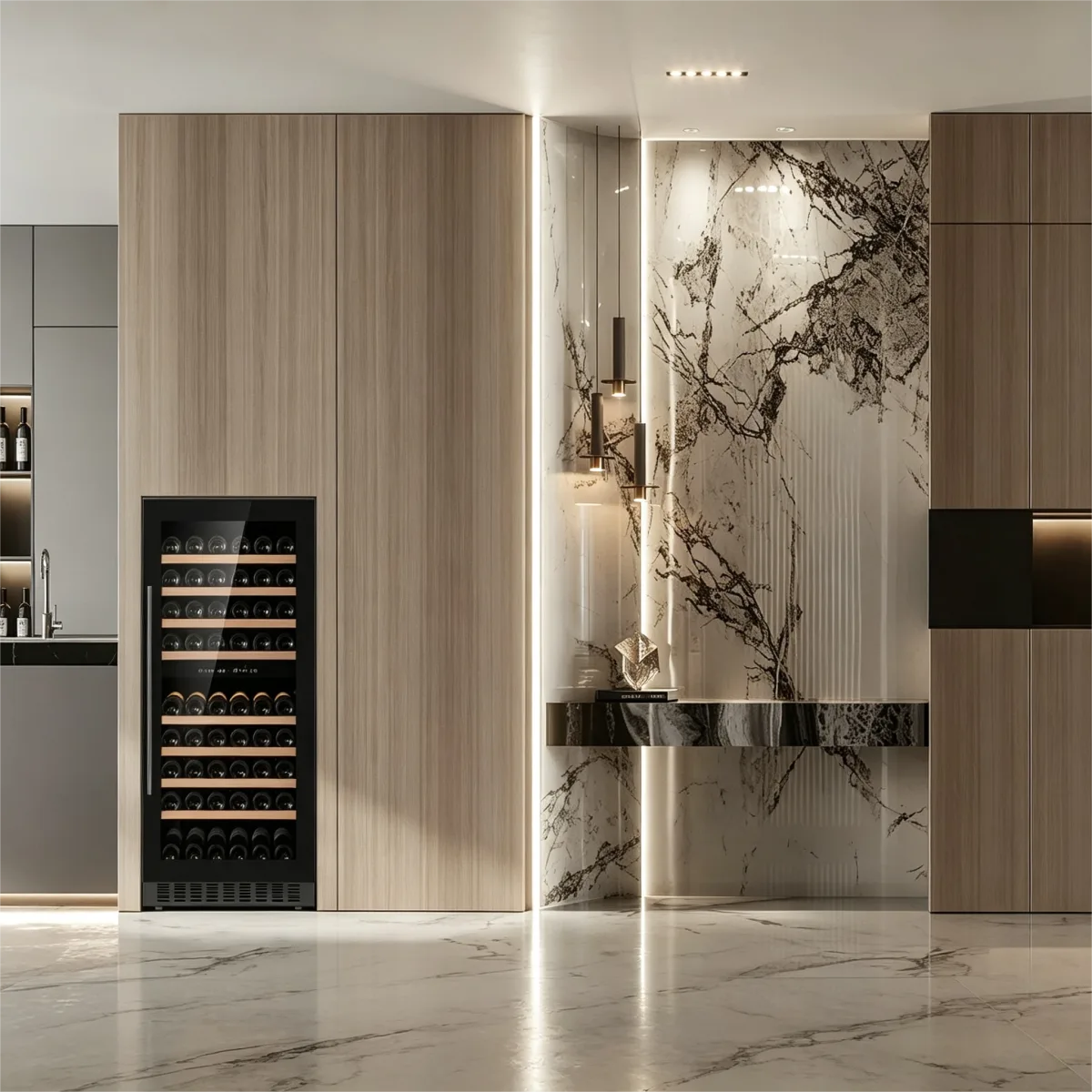 G-265L Single Zone Wine Cooler 110 Bottles Stainless Steel Wine Refrigerator