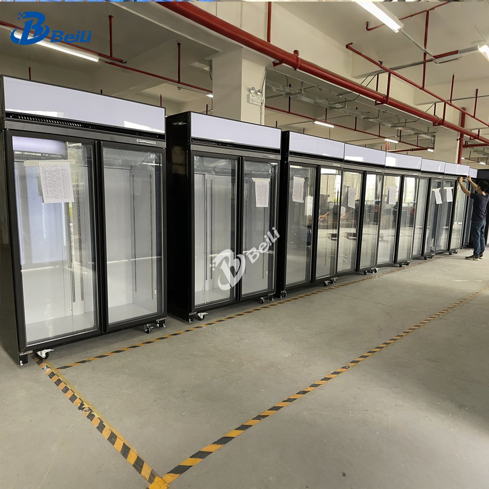 Glass Door Beverage Display Chiller Commercial Refrigerator Luxury Cooling Display Fridge