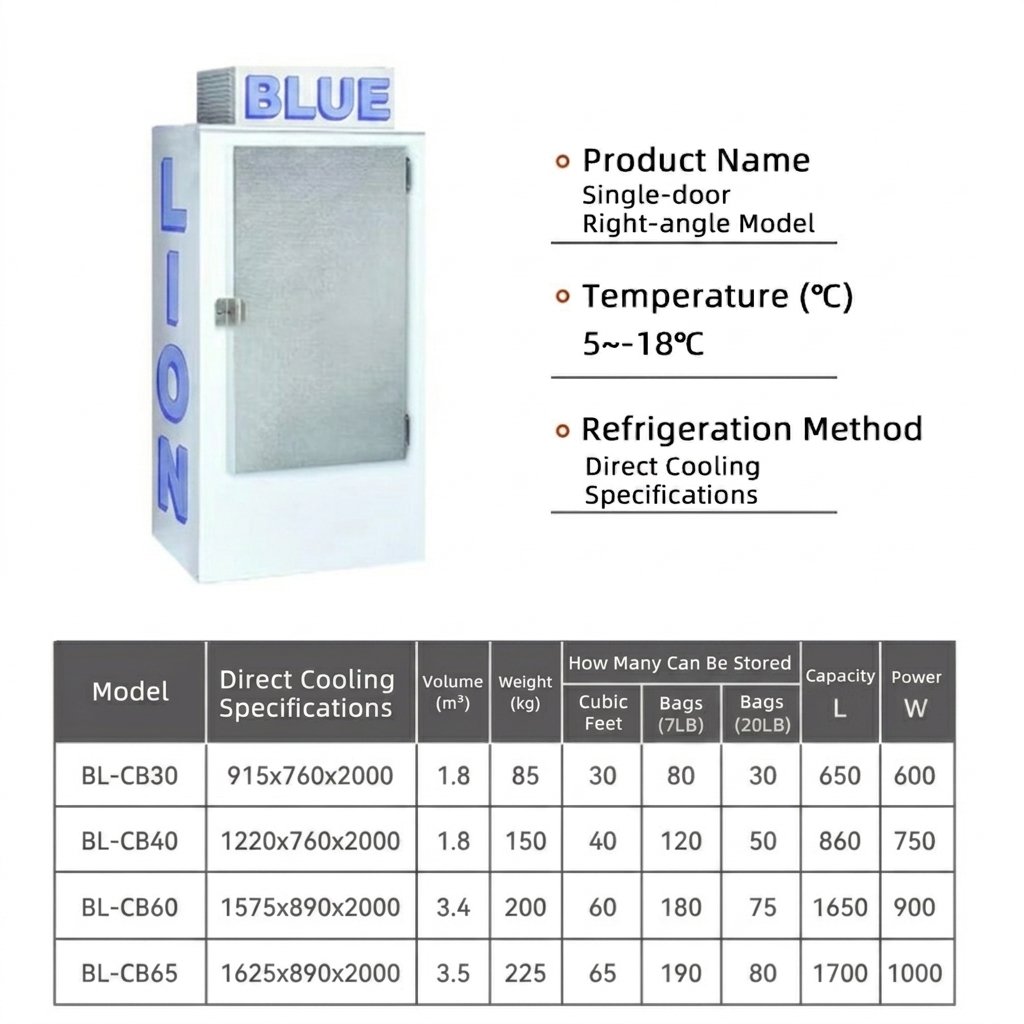 High Capacity Direct Cooling Outdoor Ice Freezer Commercial Bagged Ice Storage Merchandiser