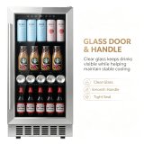 C-Household Bar Use Mini Drink Fridge 85L Vertical Beer Display Refrigerator