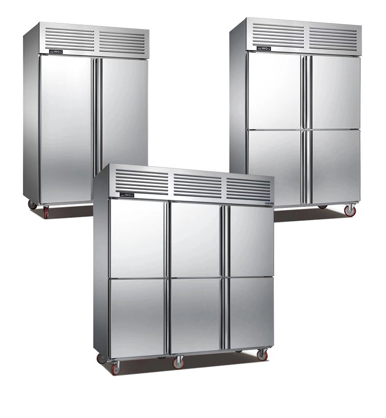 Customize Static Cooling 2 Door Commercial Freezer Stainless Steel Pastry Refrigerator Restaurant Kitchen Refrigerators for Sale