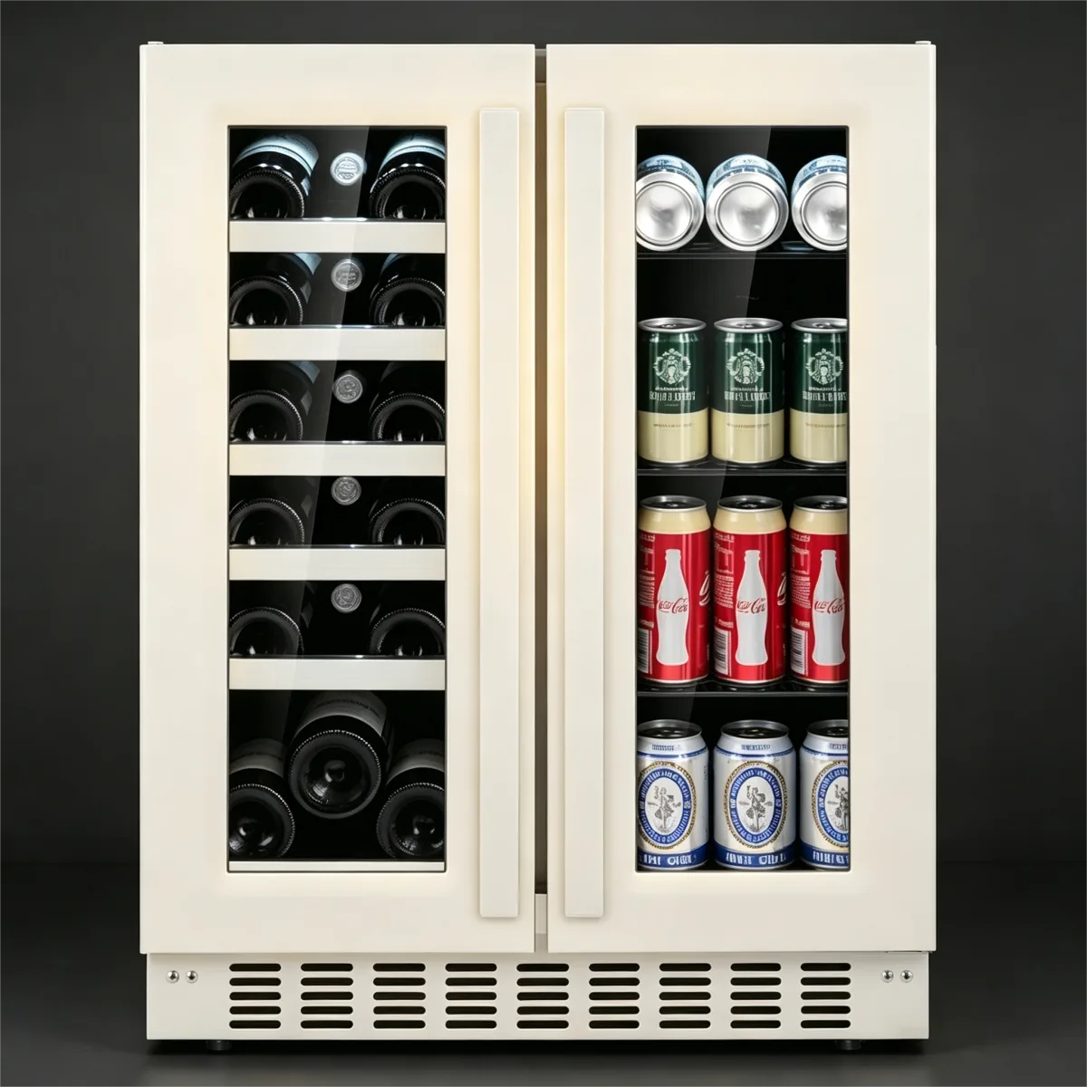 G-Dual Temp Fan Cooling Wine Drink Combo Fridge JC-115DR
