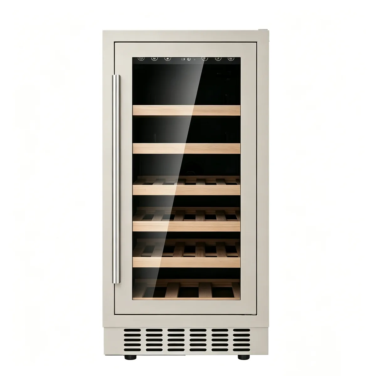 G-Stainless Steel Freestanding Wine Fridge With Pull Out Shelves