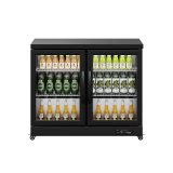 2 Doors Fridge Glass Beverage Display Fridge Party Ice Drink Back bar Bottle Built in Wine Cooler Under Counter
