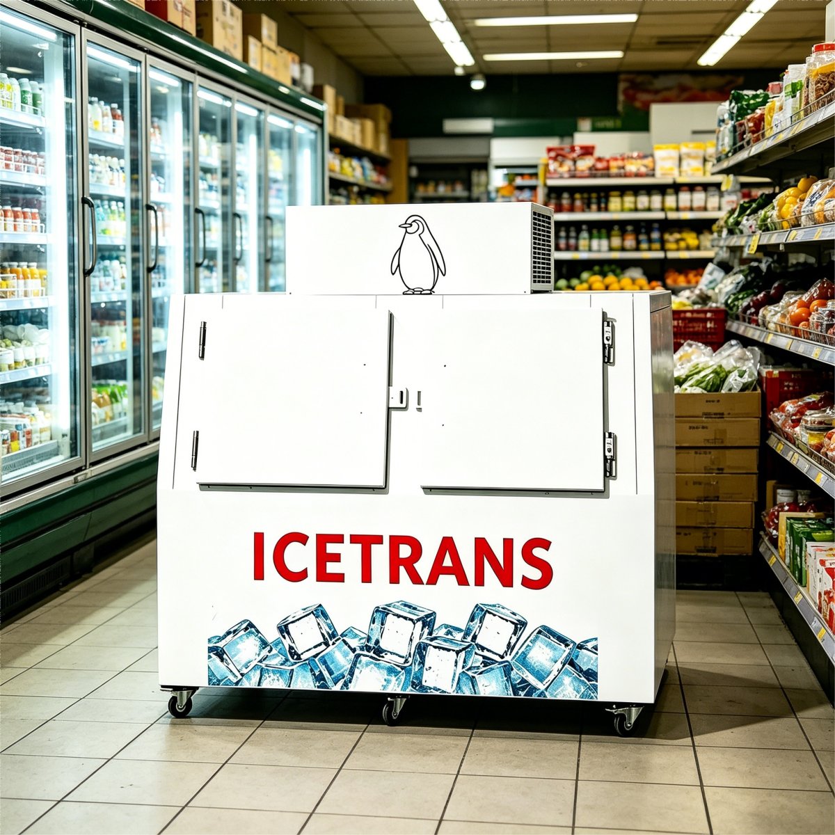 G-ICETRANS Mobile Ice Storage Freezer for Commercial Ice Production Factory