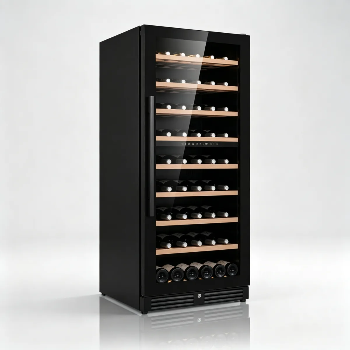 C-275L Multi-Layer Wood Rack Wine Storage Fridge 5-12℃ Adjustable Range