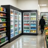 Anti-fog Tempered Glass Fridge Quick Cooling Glass Door Display Chiller for Supermarket Beverage Section