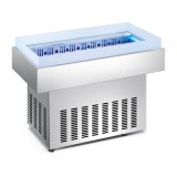 Commercial Top Table Display Freezer Seafood Stainless Steel Freezer Supermarket Meat Display Refrigerator Fridge