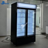 Sliding Upright Double Door Fridge Refrigerator for Drink