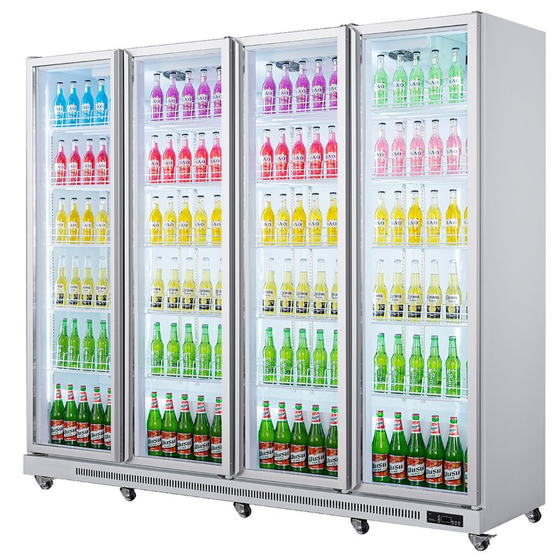 2 3 4 Glass Door Luxury Standing Fridge for Shope Monster Cool Drink Soda Cooler