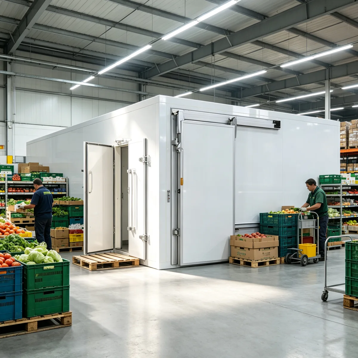 Commercial Walk-in Cooler Rear Access Back Stock Cold Room for Supermarket Fresh Produce Beverage