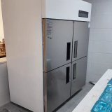 Restaurant Kitchen Stainless Steel Fan Cooling Fridge 2 Big Doors Kitchen Freezer Air Cooling Ventilated Commercial Refrigerator