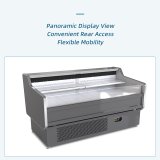 Anti-Rust Meat Display Case Large Capacity Freestanding Refrigerated Counter for Grocery Meat Section