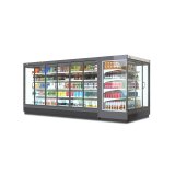 4 Sliding Glass Door Vertical Beverage Display Cooler Commercial Refrigerator For Supermarket Juice Beer Dairy Storage