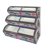 Commercial Ice Cream Display Freezer Countertop Refrigerated Showcase for Convenience Store