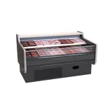 Wholesale Heavy Duty Open Meat Display Refrigerator Long Horizontal Fresh Meat Storage Chiller
