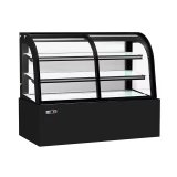Table Top Glass Door Refrigerated Cake Display Fridge with Adjustable Multi-Tier Shelves Bakery Showcase