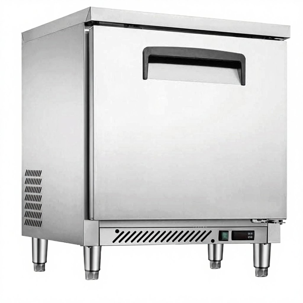 Commercial Salad Refrigerator American Style Single Door Under Counter Freezer with Single-Temperature Air Fan Cooling Modes