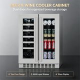 C-115L Double Door Mini Beer Cooler Glass Door Beverage Display Refrigerator