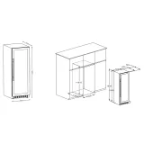 L- Single Glass Door Commercial Wine Cooler Freestanding Design Constant Humidity Wine Storage Chiller