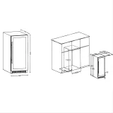 L-  Vertical Built-in Wine Chiller Door Open Alarm Stainless Steel Wine Refrigerator