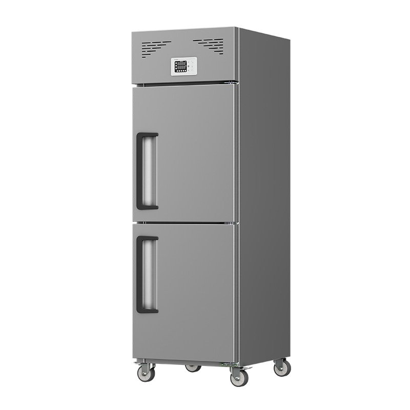 High End Kitchen Double Temperature Fridge Freezer Ss Steel Commercial Fridge Merchandiser